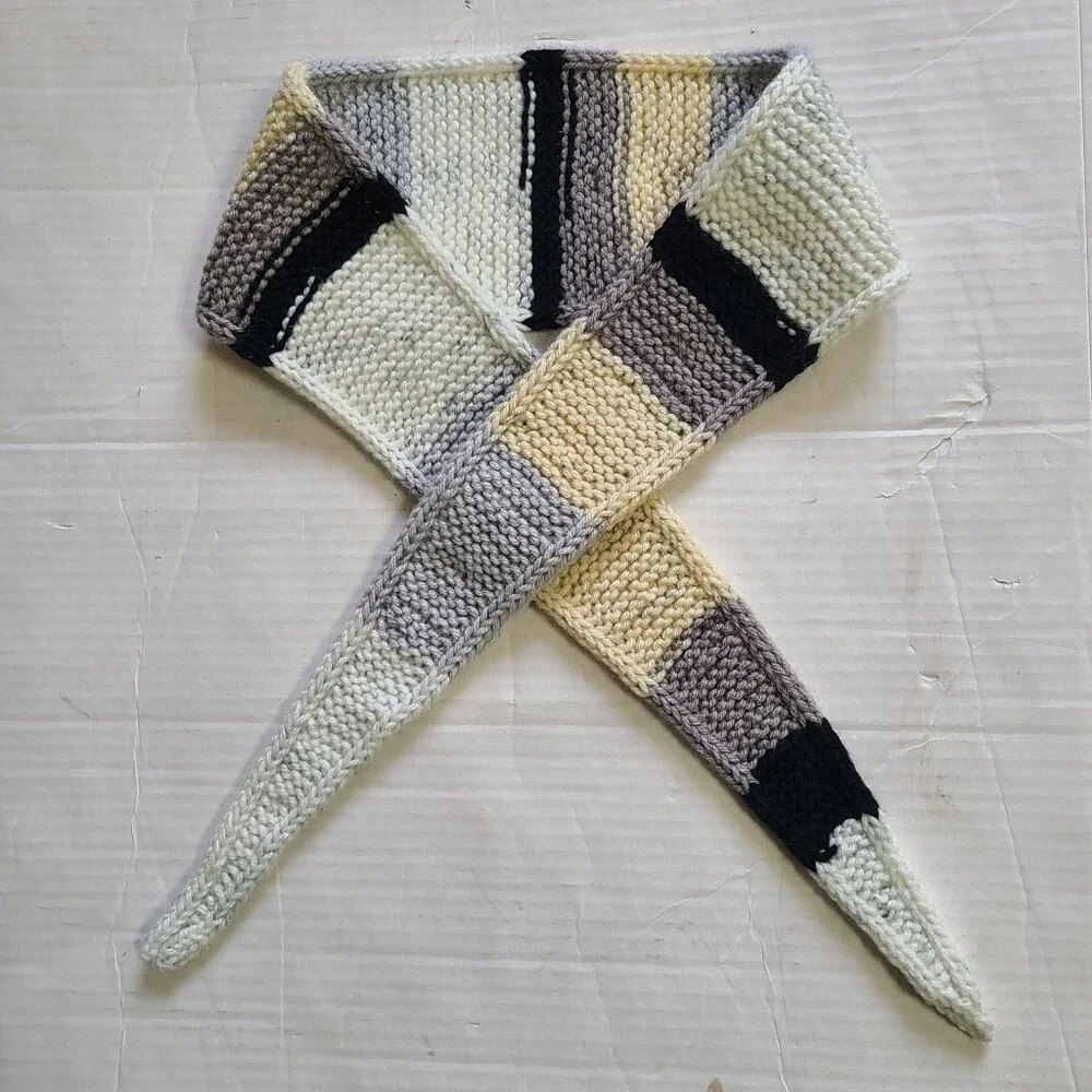 Sophie Scarf Classic Design Small Double Wrap Handmade Knitted Acrylic